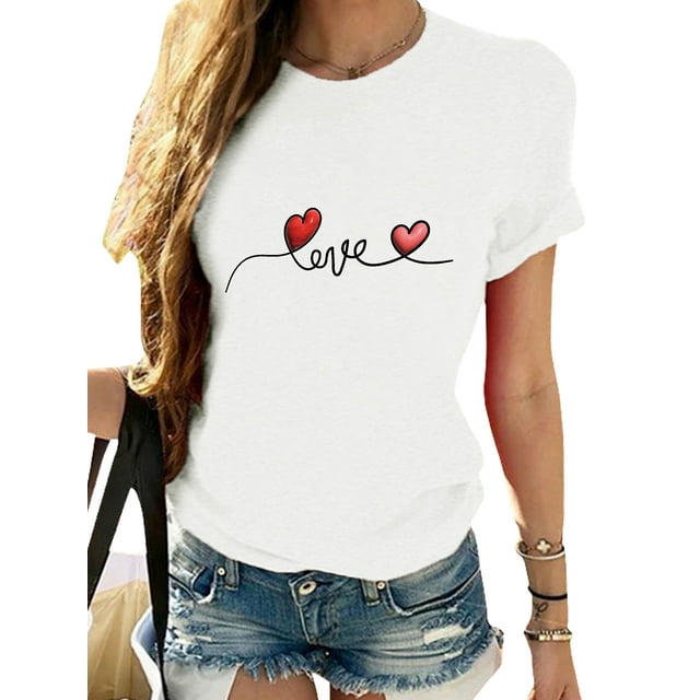 Bellella T-Shirt pour Femmes, Manches Courtes, Col Rond, Tunique Décontractée, Chemise Blanche 3TG