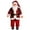 C, variant on Santa Claus Figurine with Traditional Outfit Faux Fur Trim and Belt for Indoor Holiday Decoration Display