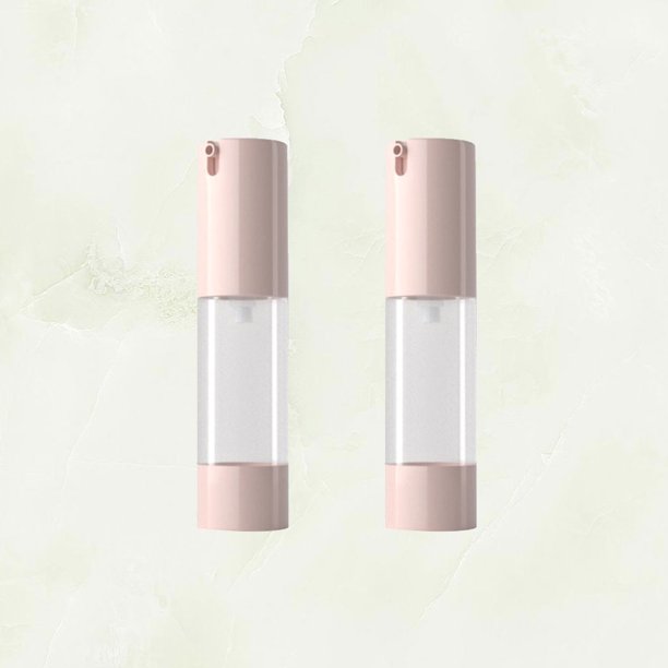 KAKOWELY 2Ud Press Pump Bottle Para Loción Con Material Seguro Y Para Rellenar Y Limpiar Rosa