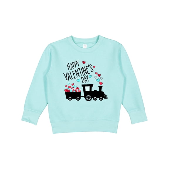 Inktastic Happy Valentine's Day Train Toddler Sweatshirt