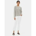thumbnail image 1 of Eileen Fisher Plus Size Organic Cotton Boot Cut Jeans White ( 22W ), 1 of 2