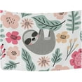 thumbnail image 2 of Coolnut Sloth Tapestry Washable Polyester Art Wall Hanging Blanket for Living Room Bedroom Dorm Party, 80 x 60 Inch Home Decor Gifts, 2 of 7