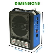 Technical Pro Portable Bluetooth Speaker 100W Rechargeable 3in Woofer LED Light