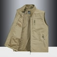 thumbnail image 4 of Bcfgryg Mens Thin Coat Pocket Solid Color Outdoor Vest Men's Vest, 4 of 5