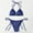 Blue, variant on Saving UTSJKR Triangle Bikini for Women 2 Piece Halter Bikini Sets Sexy High Cut Bathing Suit Side Tie Swimsuits Black 8-12
