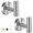 Silver-2 Pcs, variant on Adhesive Hooks Brushed Nickel SUS304 Stainless Steel Towel Hooks Heavy Duty Waterproof Wall Hooks Self Adhesive Coat Robe Towel Hooks for Bathrooms Kitchen Hotel Wall Mounted Hooks - 2 Pack