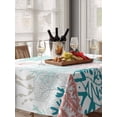 thumbnail image 6 of Coastal Turtle Table Cloth, Teal Green Ocean Coral Starfish Jellyfish Waterproof Tablecloth for Rectangle Tables, Reusable Washable Fabric Table Cover for Restaurant Kitchen Dining Tables 60"x102", 6 of 6