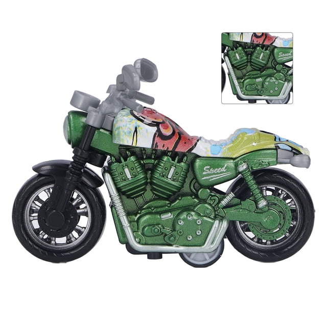 Motorcycle Model Toy, High Simulation Pull Back Race Motorcycles Toy Promote Coordination Model Decorations Toy For Kids