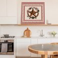 thumbnail image 6 of Country Star Plaid Wall Art Painting on Canvas, Retro Western Farmhouse Barn Berry Canvas Art Home Prints Wall Art Framed Modern Artwork for Living Room Bedroom Wall Decor 12x12in, 6 of 9