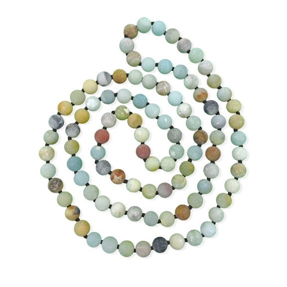 MGR MY GEMS ROCK36 ! Matte Finish Long Endless Infinity Beaded Strand Necklace, 36 Inch