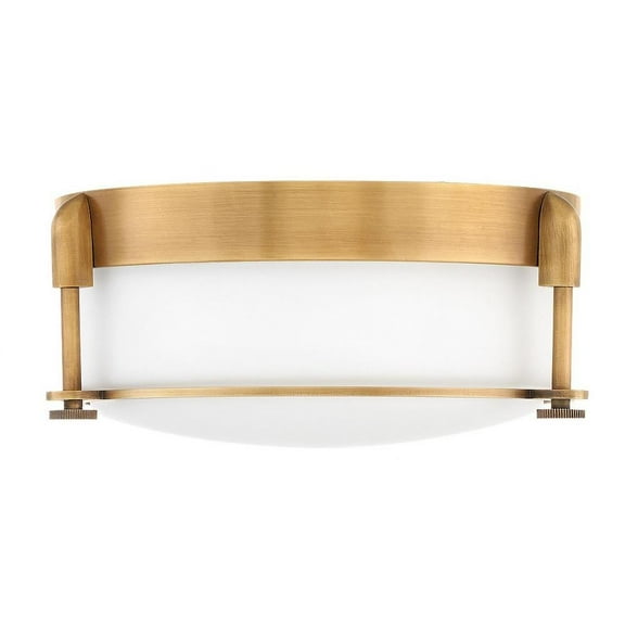 2 Light Medium Flush Mount in Transitional Style 12.5 inches Wide By 4.75 inches High-Heritage Brass Finish Bailey Street Home 81-Bel-3002365