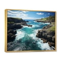 thumbnail image 2 of Designart "Australia Coastal I" Coastal Floater Framed Wall Art Print, 2 of 7