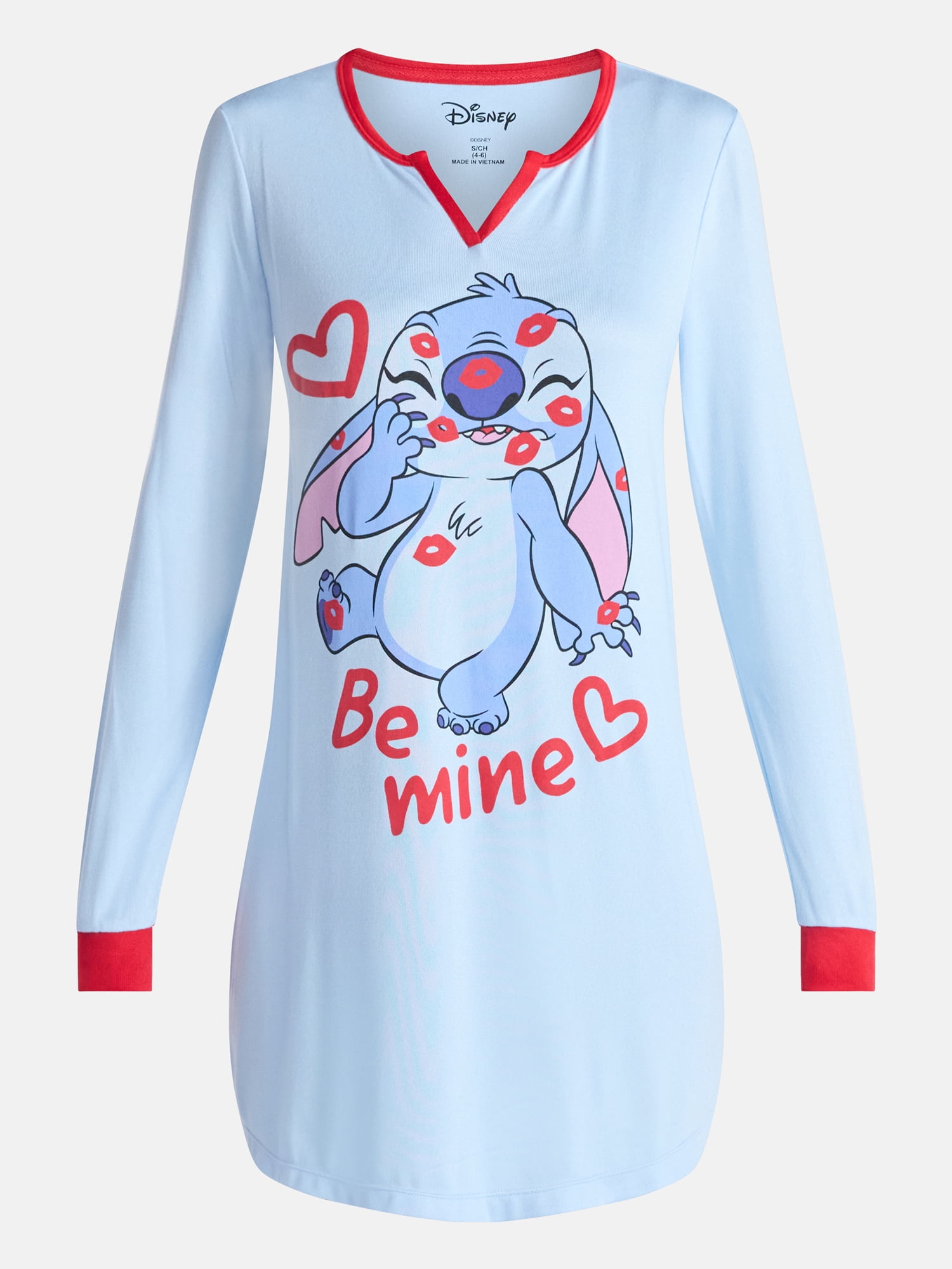 Disney Stitch Women's Valentine's Day Sleepshirt, Sizes XS-3X