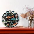 thumbnail image 2 of Fish Leaves Green 10 inch Wall Clocks Non Ticking Easy to Read Battery Decorative for Home Bathroom Kitchen Bedroom Living Room, 2 of 8