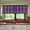 thumbnail image 3 of Yayeee Kitchen Curtains Tier Set of 2 Light Filtering 57"x24" Over Sink Window Panels, Gold and Green Floral Pattern, 3 of 7