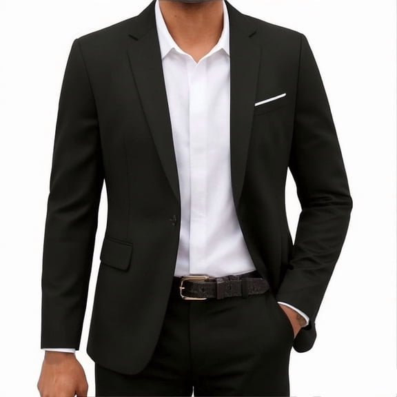 i·FineLong Slim-Fit Two-Piece Suit for Men: Versatile Jacket & Pants for Business Meetings, Weddings & Parties