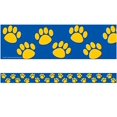 thumbnail image 2 of Bordure Droite Dorée avec Empreintes de Pattes Bleues, 35 Pieds, 2 of 4