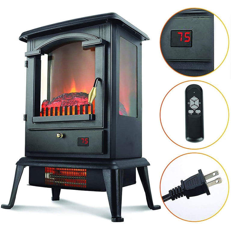 LifeSmart LifePro 1500W 3 Sided Electric Infrared Quartz Stove Heater -  Walmart.com