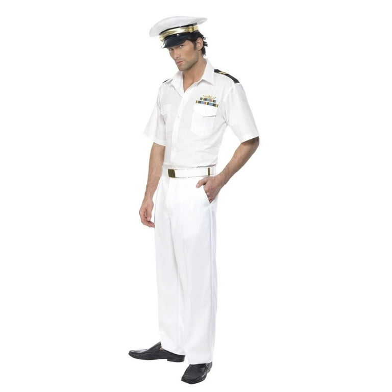 Captain Navy Sailor Costume Adult White Top Gun Officer Captain Navy Sailor Costume Adult White Top Gun Officer