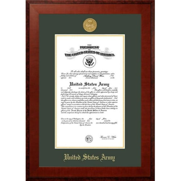 Campus Images ARCHO0018x10 8 x 10 in. Patriot Frames Army Certificate Honors Mahogany Frame with Gold Medallion