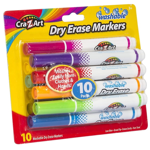 Marcadores para Pizarra Blanca Lavables Cra-Z-Art Paquete de 10