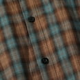thumbnail image 6 of BiZtdJrK Mens Long Sleeve Lightweight Plaid Shirts Casual Button Down Lapel Shirt Jackets with Pockets Fall Fashion Clothes Coffee L, 6 of 9