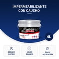 thumbnail image 2 of Impermeabilizante con Caucho 4L Color  Blanco Adekon Duracion 3 Años, 2 of 6