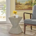 thumbnail image 2 of Outdoor Tables TESS Modern Side Table – Stylish Cent Table Compatible with Living Room, Bedroom, or Office – Versatile Home Furniture with Design and Sturdy Construction,Light gray Color,Patio Tables, 2 of 10