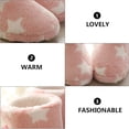 thumbnail image 2 of 1 Pair Fashion Star Pattern Women Boots Plush Winter Warm Ankle Bootie Slippers, 2 of 5