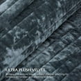 thumbnail image 5 of EVERGRACE Velvet Quilt Set King Size, Luxurious Soft Striped Channel Bedding Set, Lightweight Velvet Comforter for All Season, Oversized Bedspread Coverlet with 2 Matching Shams, Stormy Blue, 5 of 8