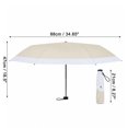 thumbnail image 4 of Unique Bargains 1 Pc Folding Umbrella Lightweight Two-color Travel Umbrella Apricot White, 4 of 6