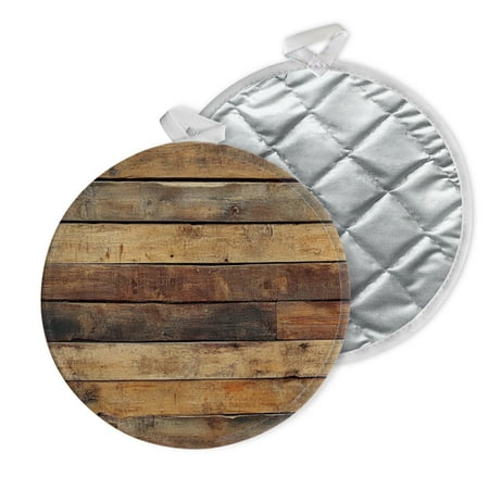 

2 PCS Pot Holders for Kitchen Potholders Sets with Hook for Oven Cooking Baking Arafed Wood Planks With A Brown Stain Of Paint