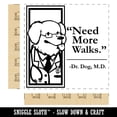 thumbnail image 2 of Need More Walks Says Doctor Dog Square Rubber Stamp Stamping Scrapbooking Crafting - Large 2.75in, 2 of 7
