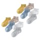 thumbnail image 3 of 5 pares de calcetines de verano para niños de corte bajo, malla fina y transpirable, suaves, unisex, calcetines de corte bajo para niños y niñas, patrón de dinosaurio S (1-3 años), 3 of 5