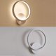 thumbnail image 4 of Aplique de pared LED para interiores, moderno, redondo, 12 W, blanco cálido, 3000 K, para dormitorio, sala de estar, escalera, pasillo, CA 220 V, 4 of 5