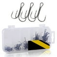 thumbnail image 3 of CENL 50pcs Triple Hook Set With Box Hot Sale Nickel Triple Hook Set High Carbon Steel Three Anchor Artificial Lure Hook Fishhook Part, 3 of 7