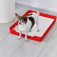 thumbnail image 2 of Plateau de Toilette pour Chien et Support de Tapis d'Entraînement avec Murs Protecteurs (Rouge, Régulier), 2 of 4