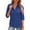 Royal Blue, variant on MOYIKO Womens Button Down Shirts 3/4 Sleeve Basic Business Dress Shirts Collared Work Office Fitted Blouses Tops