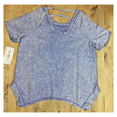 thumbnail image 2 of $28 KANDY KISS HANDKERCHIEF HEM T-SHIRT, DEEP PERIWINKLE, Size L, 2 of 2
