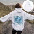 thumbnail image 2 of UngA Graphic Hoodie for Women 2025 Cute Preppy Sweatshirt Long Sleeve Drawstring Pullover Tops With Pockets White,M, 2 of 7