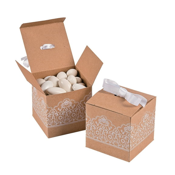 Craft Lace Favor Boxes (24Pc) - Party Supplies - 24 Pieces