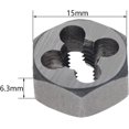 thumbnail image 3 of HUGFEGWE Hex Rethreading Die, UNF 1/4-28 Carbon Steel Thread Die, Hex Rethreading Die Machine Thread Die, Hexagon Taper Pipe, 1 Pcs CJB91-22819, 3 of 7