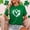 A1314 Green, variant on St. Patrick's Day Shirt for Women Cute Ghost With Shamrock Balloons Graphic T-Shirt Short Sleeve Crewneck Loose Fit Festival Apparel Gift For Women