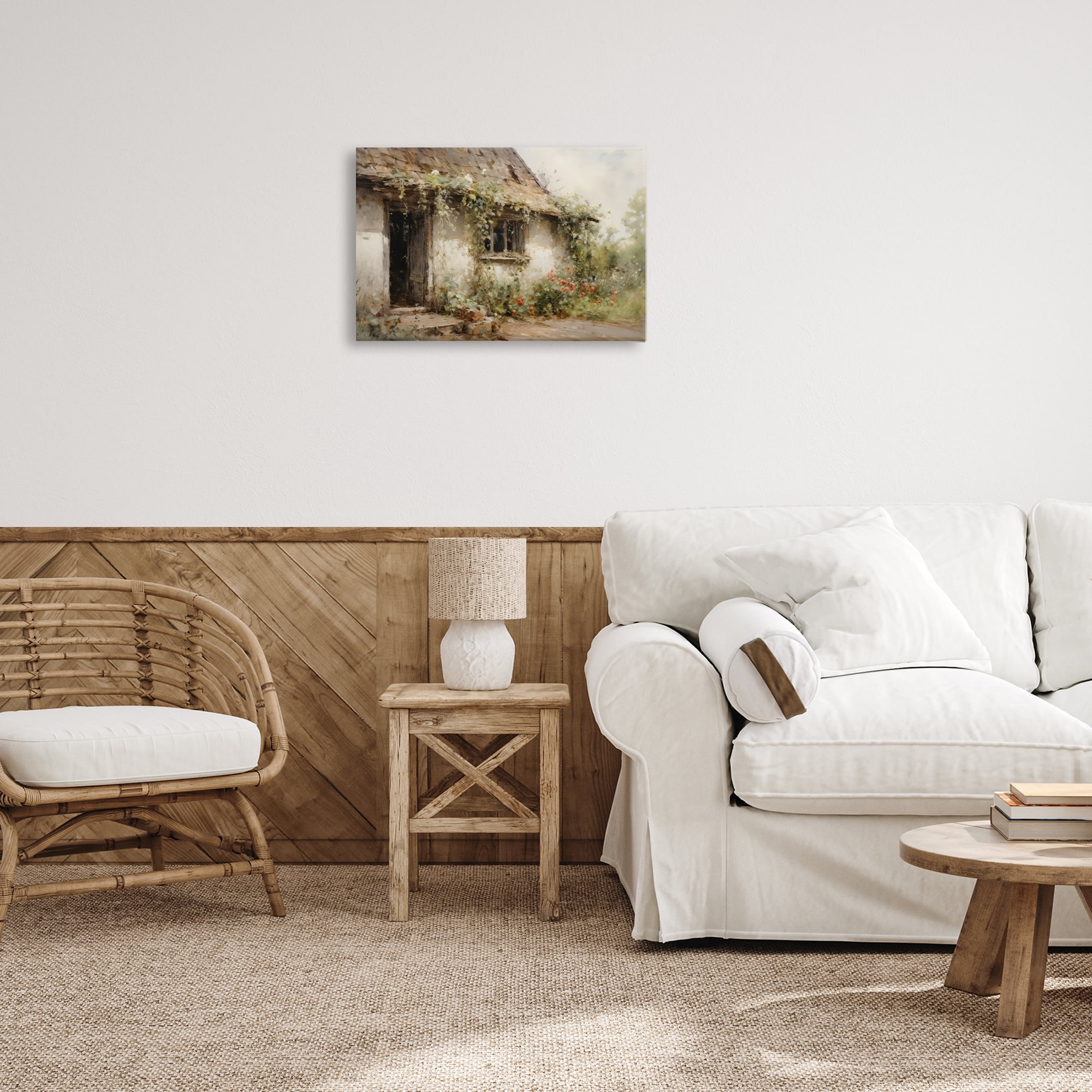 Stupell Industries Reclaimed By Nature Town & City Painting Gallery Wrapped Canvas Art Print Wall Art, 24 x 16