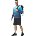 thumbnail image 3 of Yuyangdpb men's swimming T-shirt short sleeve running shirt UPF 50+ Rash Guard swimsuit swimming hiking sweatshirt BlueGradient S, 3 of 6