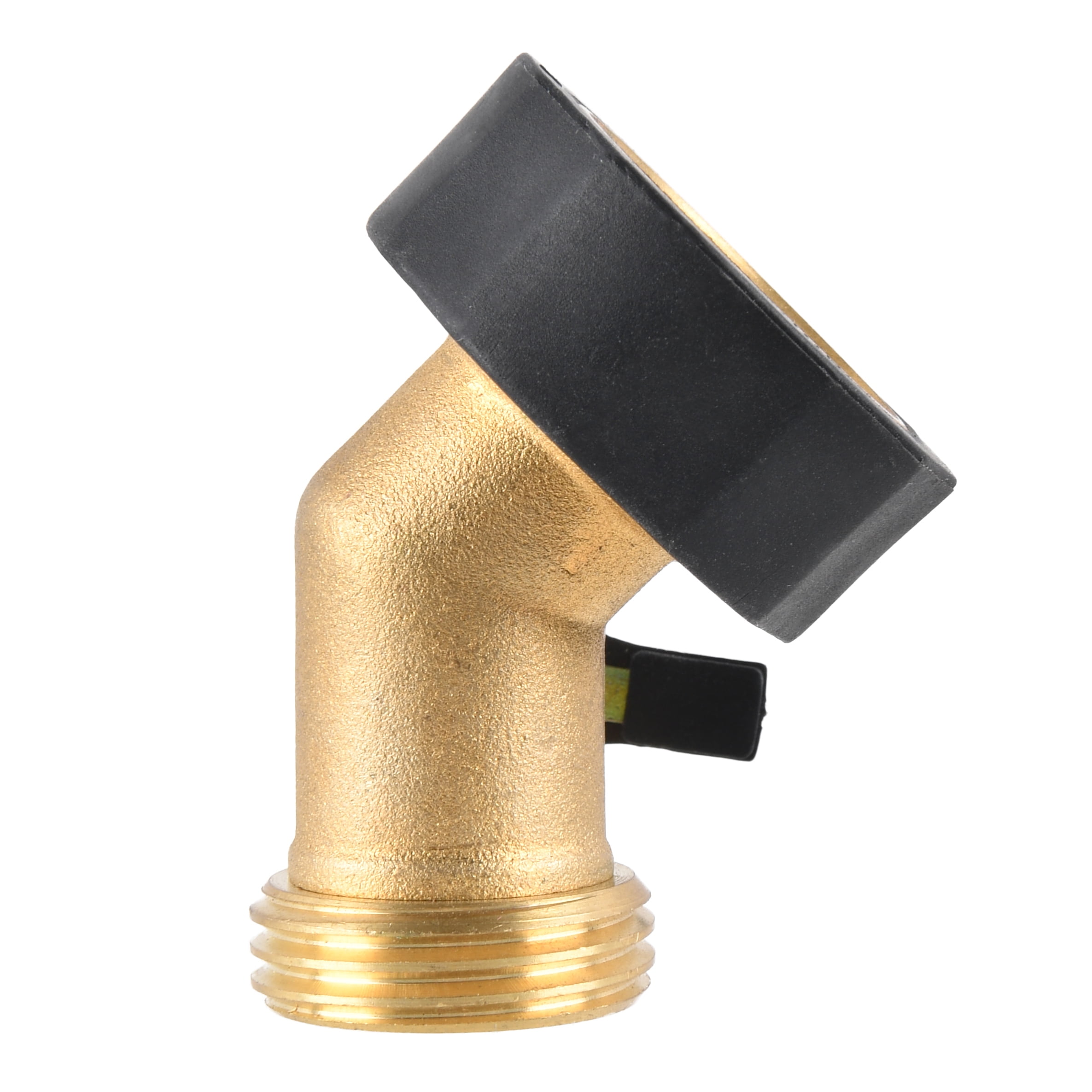 Expert Gardener Brass Angle Hose Shut-Off Connector