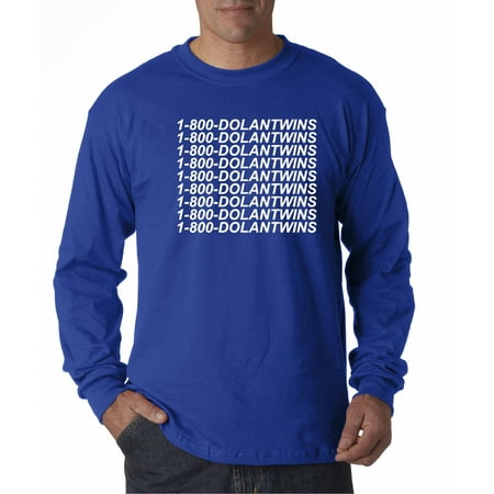 Bling Long Sleeve Tee - 761 - Unisex Long-Sleeve T-Shirt 1-800-DOLANTWINS Dolan Twins Hotline Bling XL Royal Blue