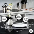 thumbnail image 4 of Home Redefined 16" x 12" Rectangle Acrylic Decorative Serving Tray with Silver Metal Handles, 4 of 7
