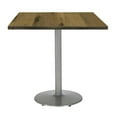 thumbnail image 4 of KFI Studios Urban Loft 2.5' Square Bistro Table, Natural, Silver Base, 4 of 4