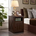 thumbnail image 4 of Farmhouse Side Table Bedroom Set of 2, Nightstand with Charging Station, End Table Side Table for Bedroom,Living Room, 4 of 6